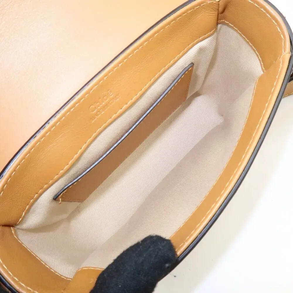 Chloe C Croc-Embossed Calfskin Handbag Beige